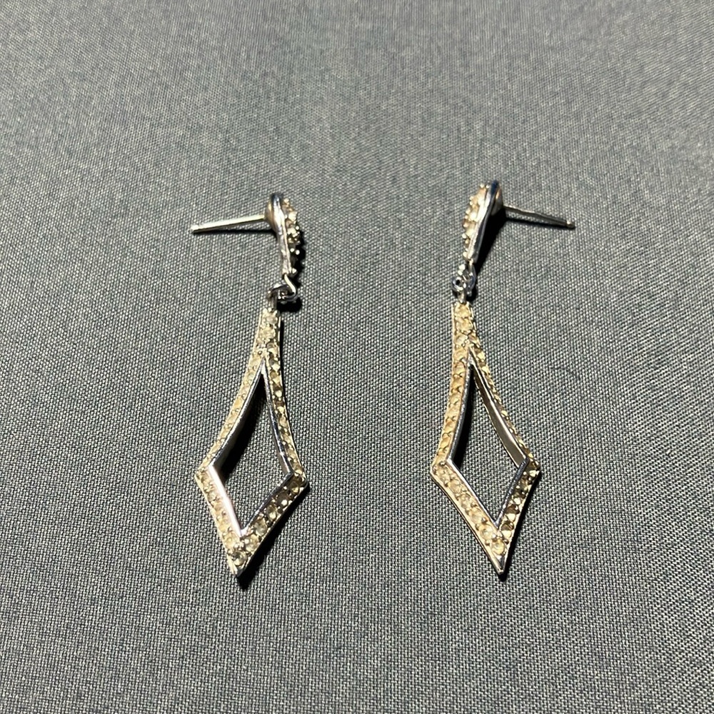 Trifari silver tone earrings
